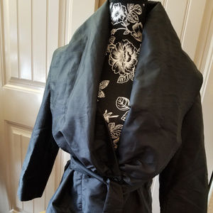 Calven Klein Draped Jacket/Blouse  Black  Size L